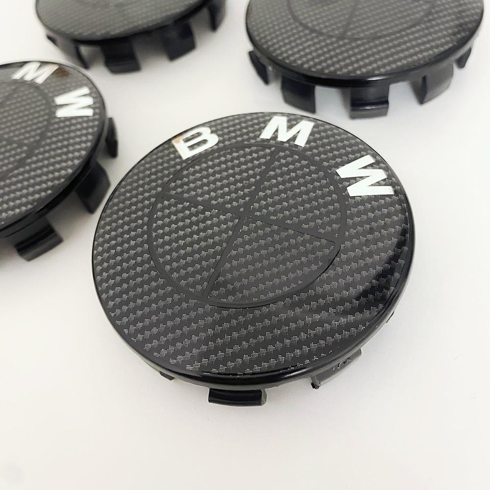 AWROY1 For BMW E36 E39 E46 E60 E90 E90 F10 F30 G20 G21 G30 G11 F15 X5 4pcs 68MM Blue White 56MM Car Wheel Center Hup Caps Wheel Cover