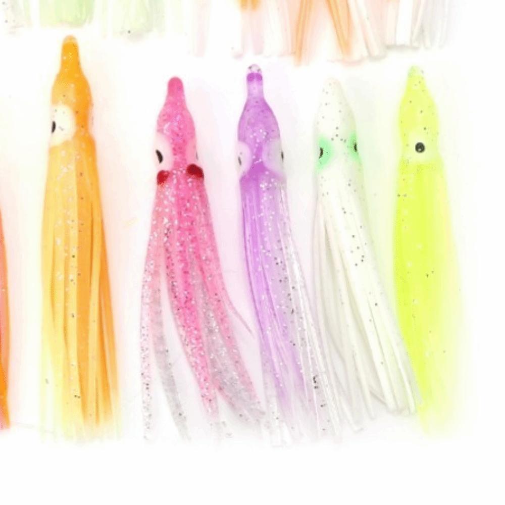 50PCS Mixed Color Octopus Fishing Lures Multiple Sizes Sea Fishing Lures  Saltwater Fishing