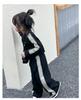 2025 Spring/Autumn Korean Style Girls' Fashion Long Sleeve Two-Piece Sports Set
