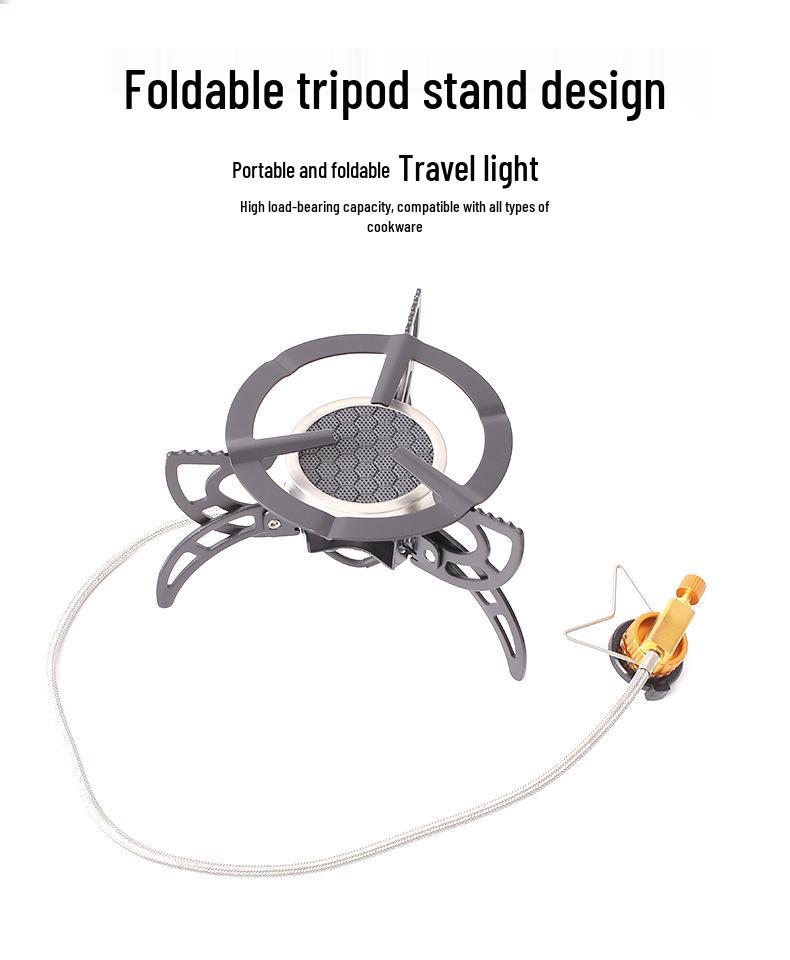 Compact Folding Gas Stove for Camping: Cassette, Magnetic, Cookware, Hot Pot, and Tea Brewing