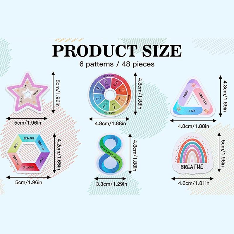 Kids Favors Breath Calm Anxiety Sensory Stickers Anti Stress Tactile Calm Stickers Self Adhesives Decals For Stationery Sticker
