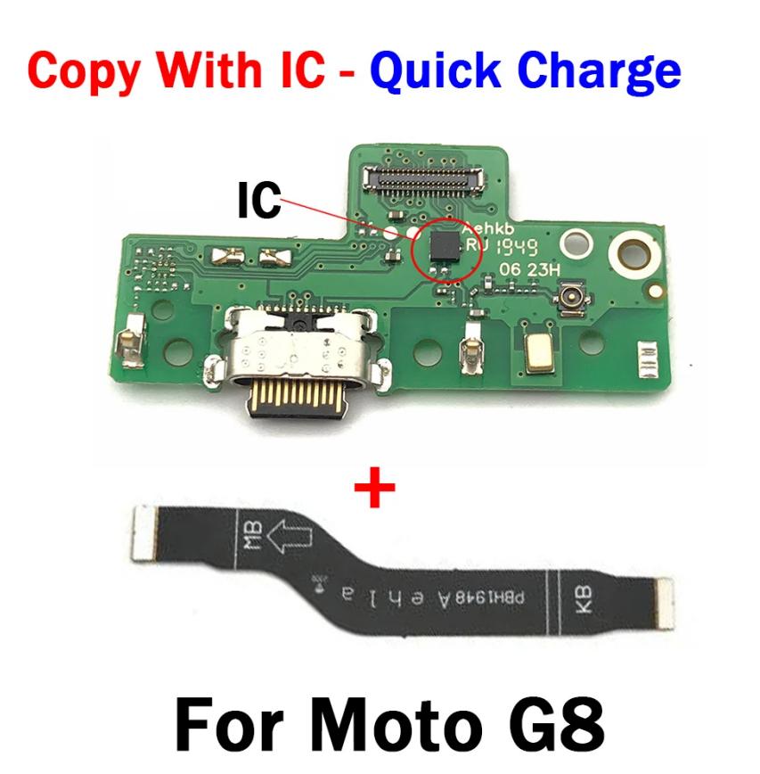 Getestet für Moto G6 G7 G8 G9 Play Plus Power G11 G111 USB Stromladeplatine Steckeranschluss Anschlussanschluss Dock mit Mainboard Flexkabel