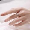 Korean-Style Silver Plated Four-Leaf Clover Best Friend Ring - Minimalist & Trendy Women's Luxury Fashion Design.