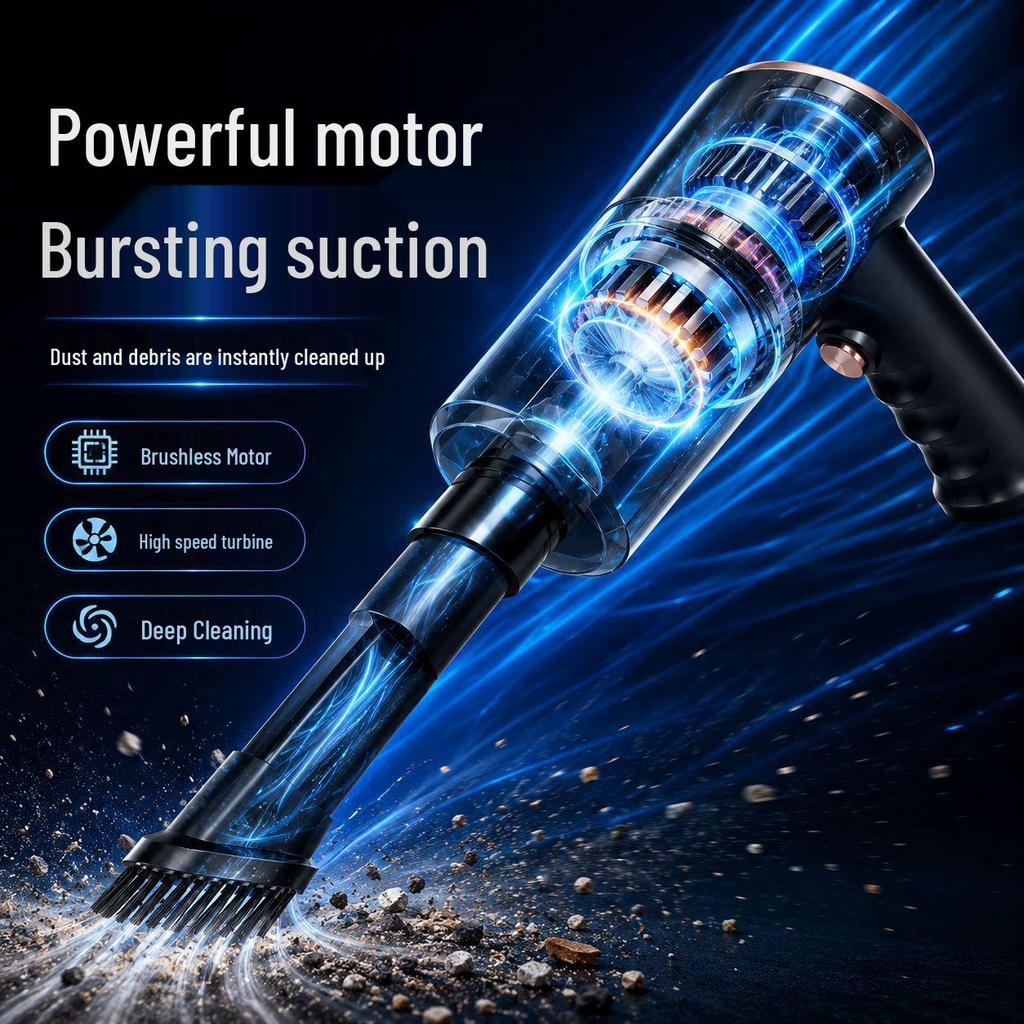 Mini Handheld Vacuum Cleaner for Car Interior and Home with High Suction