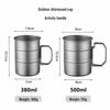 Tasse de camping portable en acier inoxydable 304 pour boissons