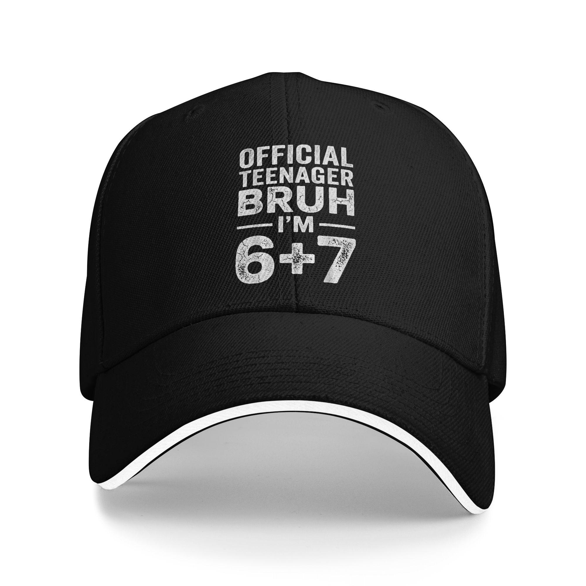 

13th Birthday Six Seven Meme Baseball Cap Street Style Unisex Trucker Hat Breathable Design Kpop Rock Snapback Cap Gift Idea As Picture чёрный