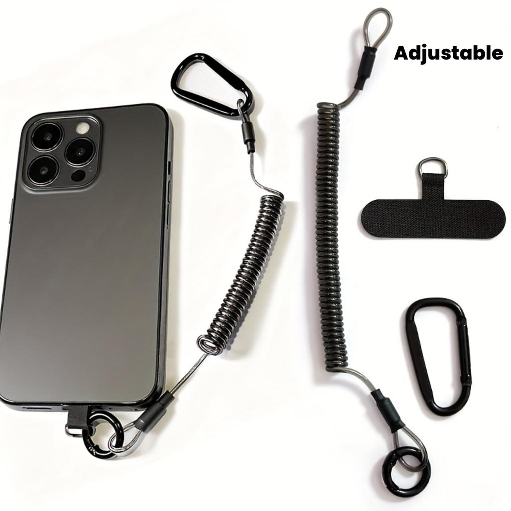 Adjustable Anti-Fall Phone Neck Strap with Steel Cable, Universal Anti-Loss Lanyard for iPhone Android & Outdoor Activities