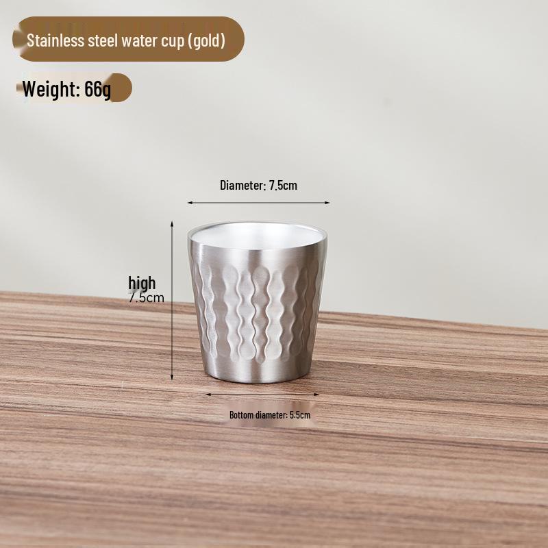 Korean Style 304 Stainless Steel Double-Walled Cup for Coffee, Beer, Tea, or Beverages.