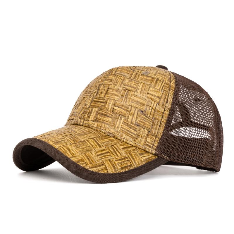 Summer Straw Baseball Cap Men's Outdoor Breathable Cap Women's Mesh Sunshade Cap