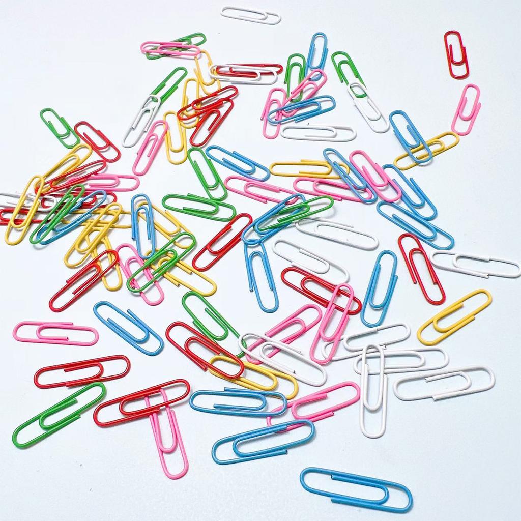 120 Stück Bunte Büroklammern Briefklammern Dekorative Büroklammern Kunststoffklammern Markierungsklammern Büroklammern für Schule