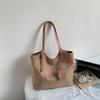 Retro Suede Underarm Bag Women's New Lazy Style Casual Tote Bag Large Capacity Commuter Shoulder Bag Tide