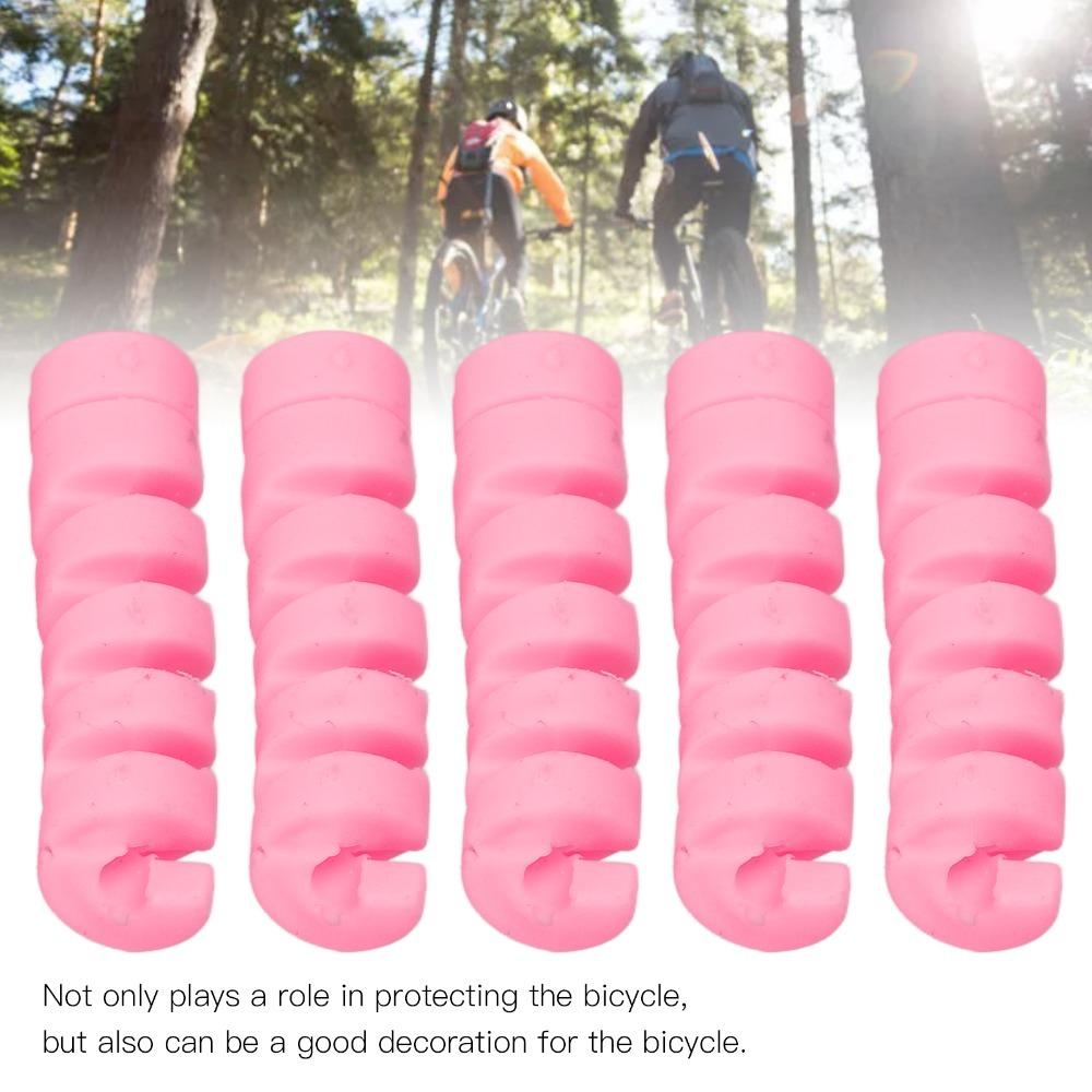 10PCS Spiral Bike Cable Sleeve Anti-Friction Bicycle Brake Line Pipe Guard  for 4mm 5mm Wire Tube