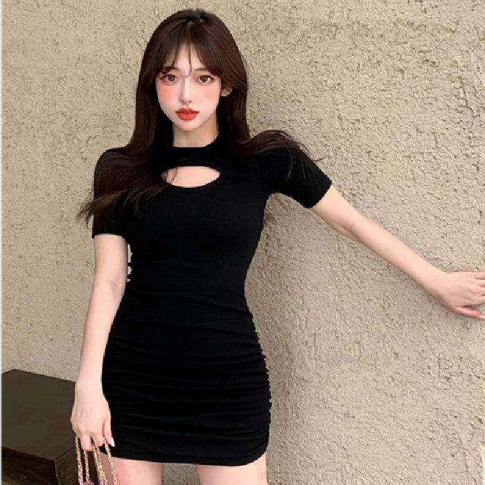 Vestido sexy ajustado de dos piezas con huecos 2024