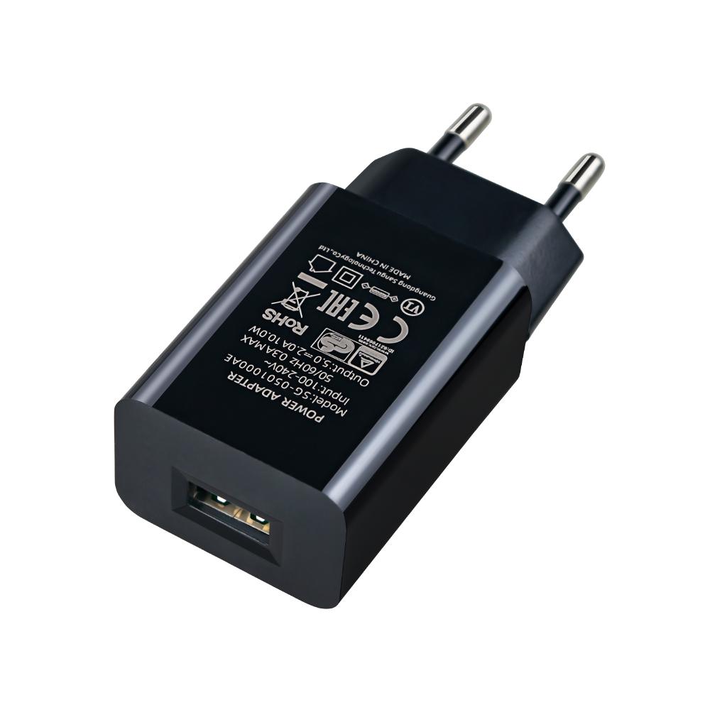 USA EU Standard Plug 5V2A 10W USB UL FCC CE Certification Power Charger Usb Wall Charger Power Adapter for Iphone 17 16 15 Pro