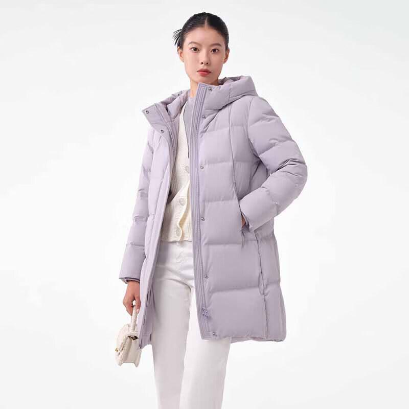 

Tanboer Women s Mid-length Hooded Down Jacket 165/88A