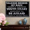 D PC Behind You Funny Wall Sign Black White Bold Text Home Decor for Bedroom Bathroom Man Cave Unique Gift for Men