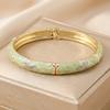 Enamel Floral Vintage Cloisonne Bangle Traditional Women's Hand Bracelet  Girls