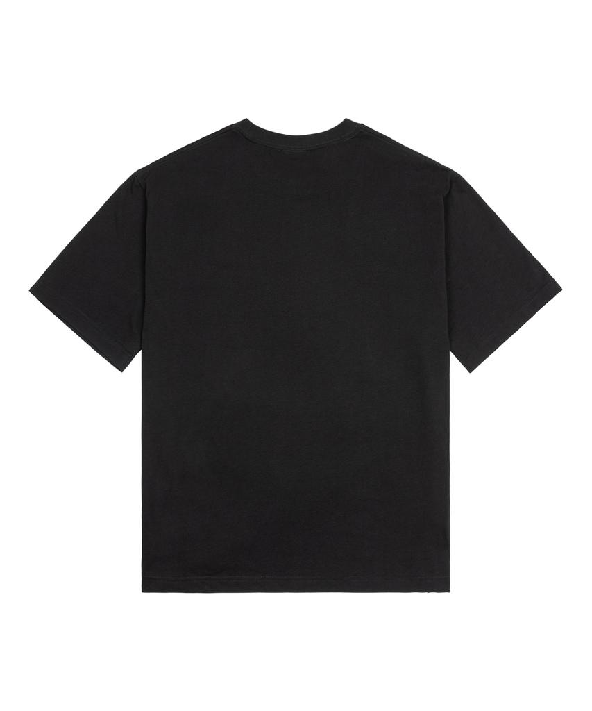 Hyeonpiteu Symbol Side Pocket T-Shirt-[Black]
