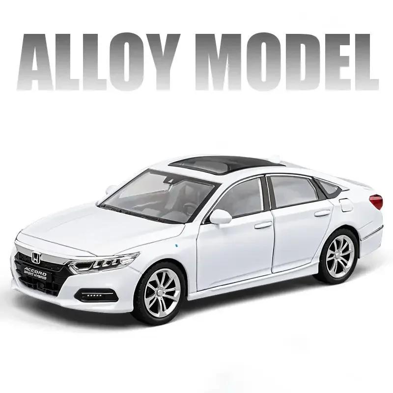 1:24 HONDA Accord Alloy Car Model Diecasts & Toy Vehicles Metal Car Model High Simulation Sound and Light Collection Kids Gifts ED4