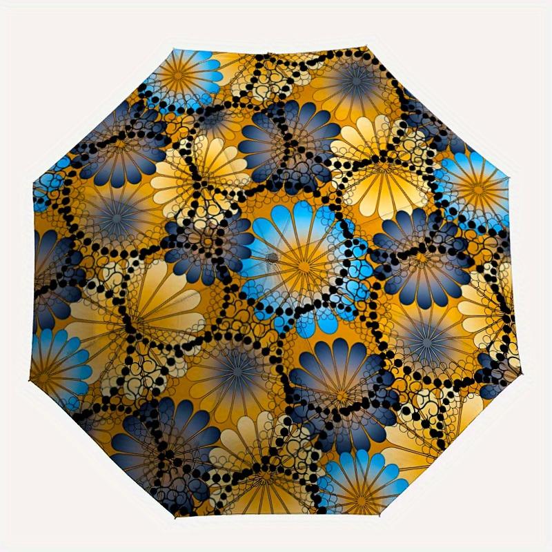 

1pc Floral PatternAutomatic Folding Umbrella, Portable & Foldable Design with 8 Ribs, Casual Outdoor Accessory yy250804221