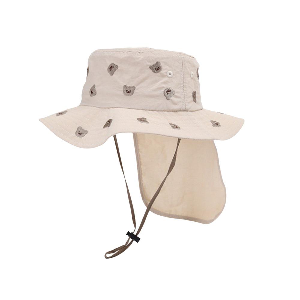 Cartoon Embroidery Baby Sun Hat Kawaii Summer Fisherman Hat  Apparel Accessories