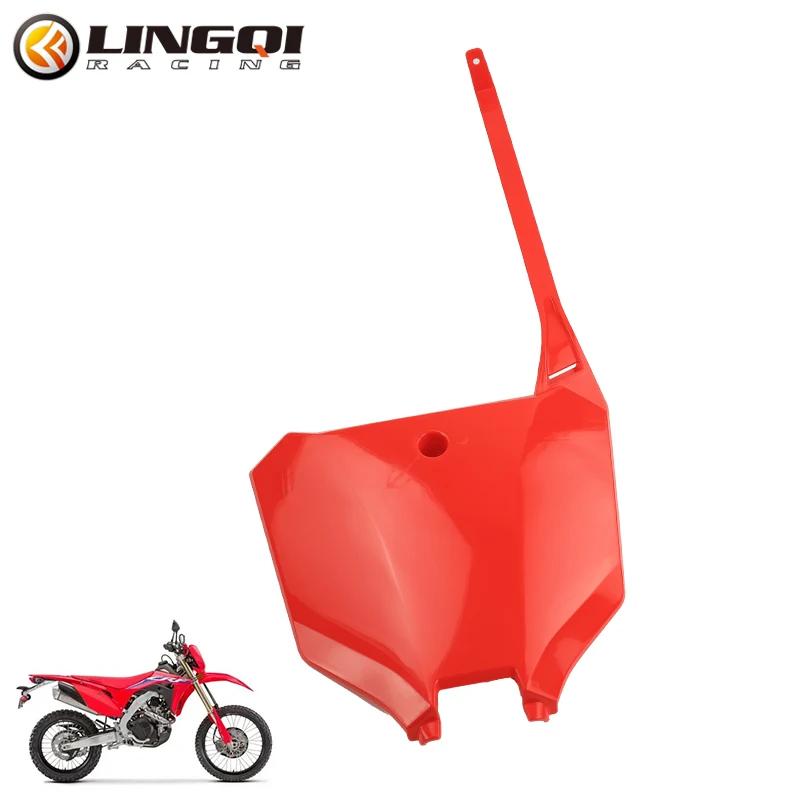 LINGQI RACING Number Plates Fairing Front Plastic Cover Name Panel For CRF450 CRF450RX Off Road Motocross Dirt Bike