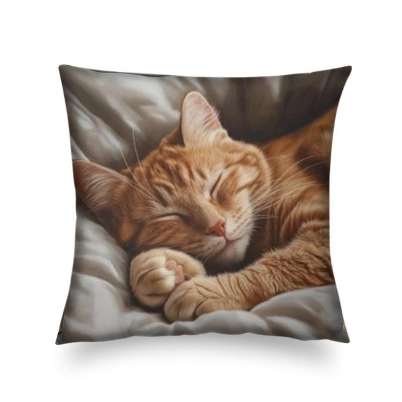 

Яскрава наволочка на подушку в богемному стилі з короткого плюшу 45x45см Чарівне кошеня Декор для вітальні спальні (Подушка не входить) 45*45cm(pillowcase)