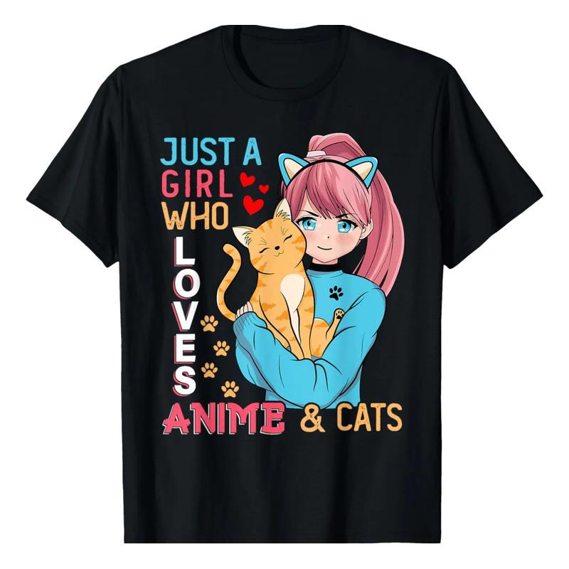 Solo Una Chica Que Ama El Anime Y Los Gatos Kawaii Anime Cat S разноцветный