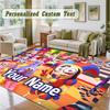 Crystal Velvet Square Rug Custom NameThe Amazing Digital Circus Pattern Non Slip Home Floor Decor Rug