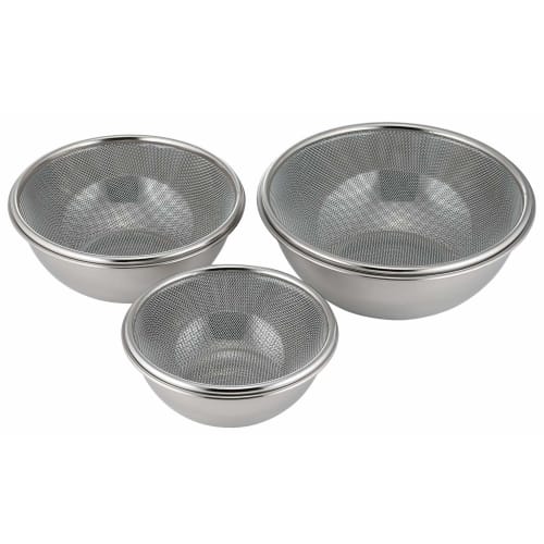 Shimomura Kihan 6-Piece Stainless Steel Colander and Bowl Set (Made In Japan), Durable and Durable, Dishwasher Safe, Easy To Clean, TSUBAME Takumi, Ts