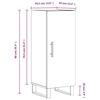 VidaXL Buffet Gris béton 34,5x34x90 cm Bois d'ingénierie 828568