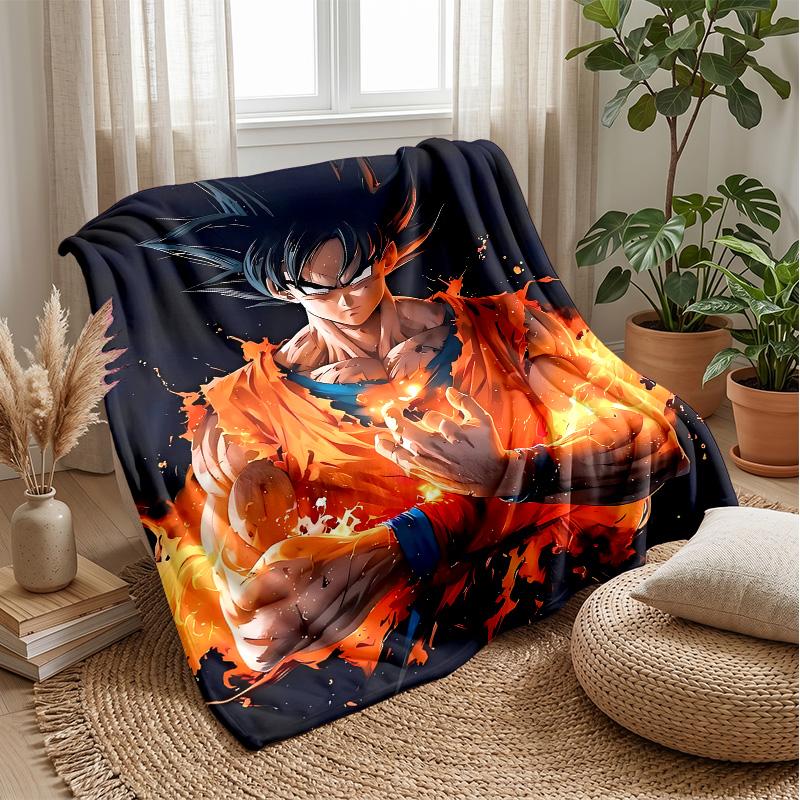 Naruto Printed Flannel Blanket Skin Friendly Warm Decorative Throw for Indoor Couch Bed Daily Use