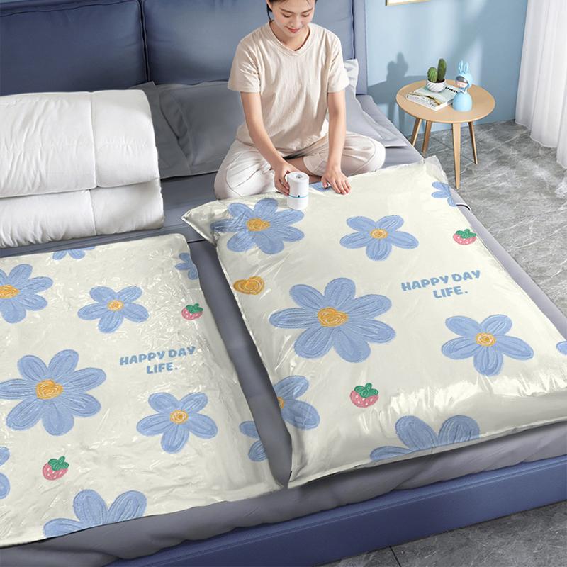 Vacuum Storage Bags Compression Bags for Clothes Thickened Material Space Saving Storage Organizer Travel Home Use Bedding Clothes Storage Bag