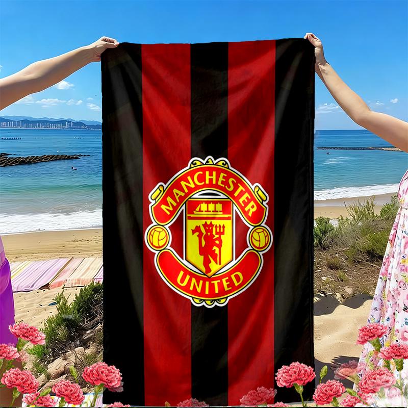 Manchester United F.C Print Beach Towel, Versatile Lightweight Absorbent Beach Towel for Pool Surf Yoga Bathroom, Perfect Birthday Holiday Gift