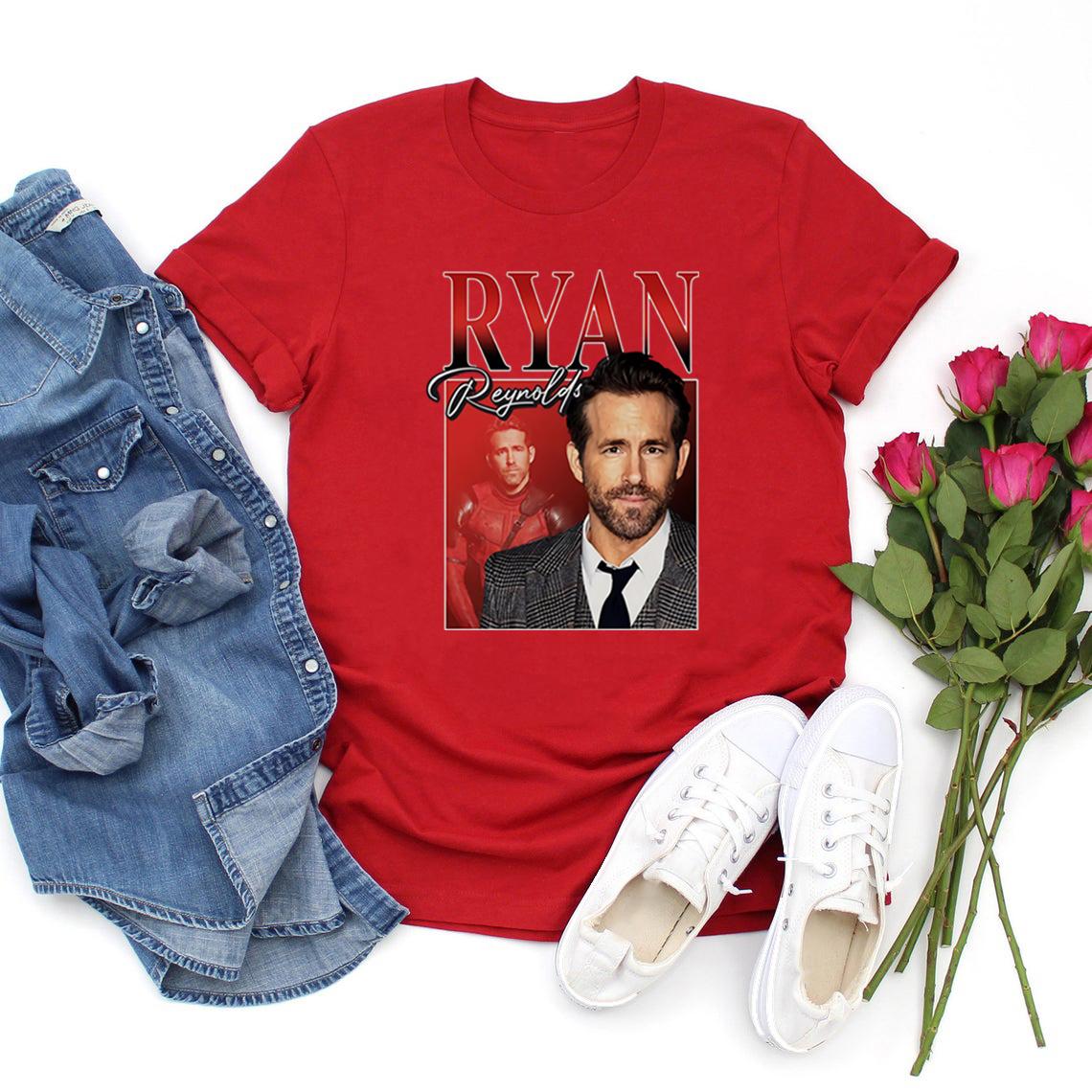 Ryan Reynolds Vintage 90s Tee Ryan Reynolds Tshirt Retro Movies Actor T Shirts Best Friends TShirt Short Sleeve Graphic Tees S