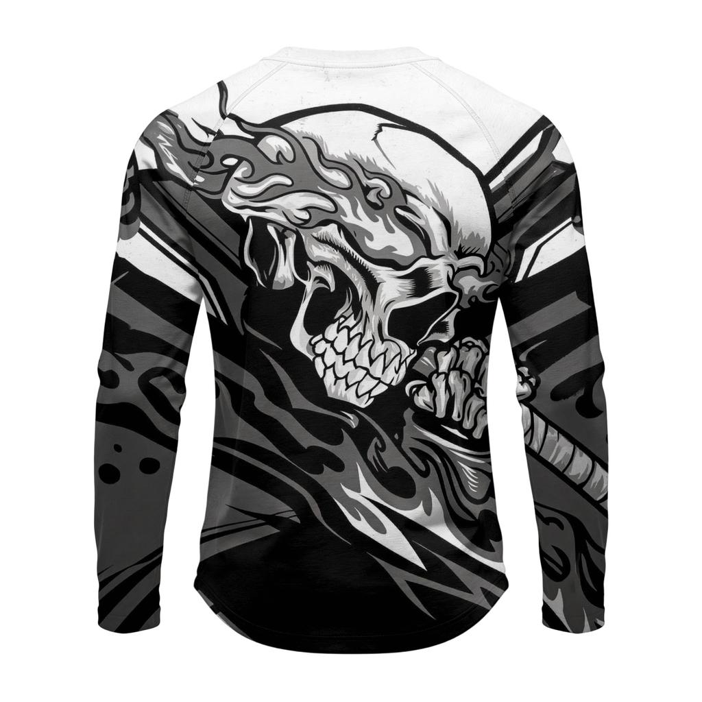 Men's Long Sleeve Shirt Loose Fit Casual Top for Halloween and Everyday Wear