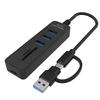 Multiple Port USB3.0 Hubs Featuring SDTF Card Slots 2 USB2.0 Port Data Transfer Adapters For Computer Tablets