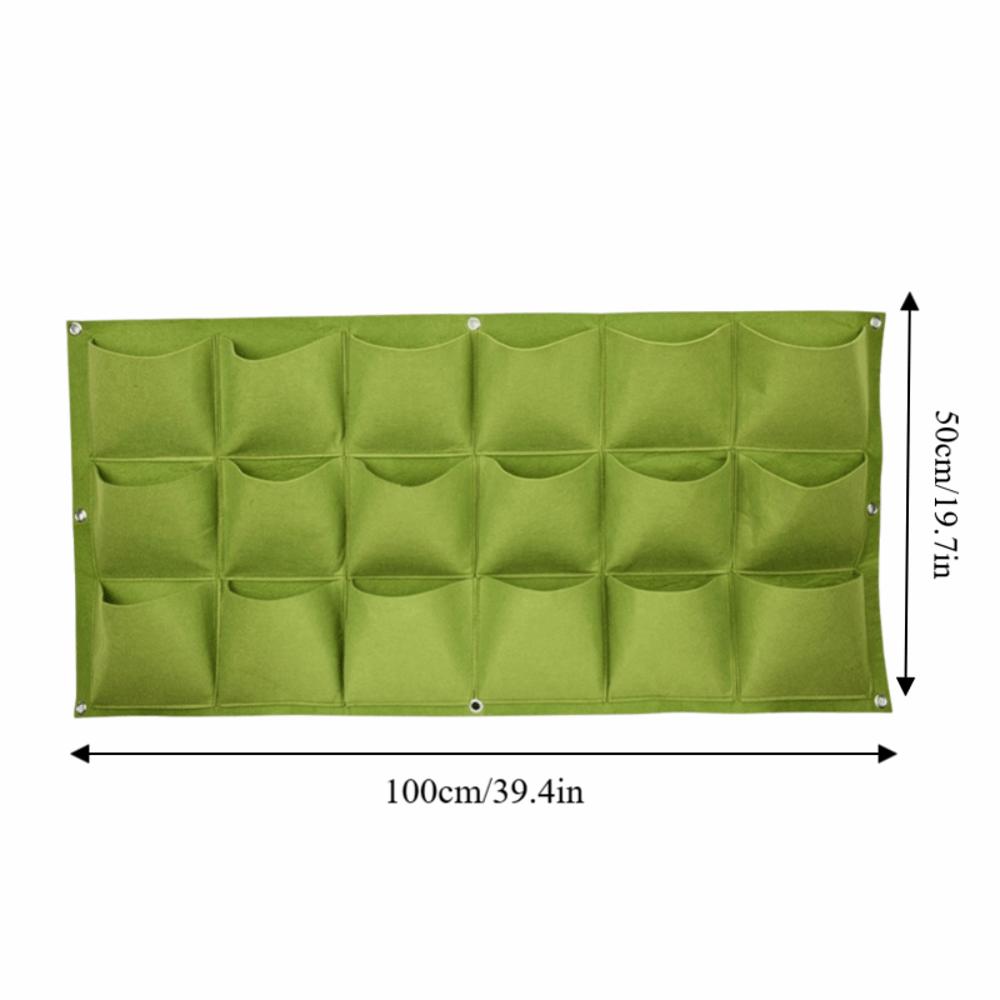 2PCS 100*50cm Hanging Wall Planter Bag 18 Pockets Vertical Greening Planter Outdoor Gardening