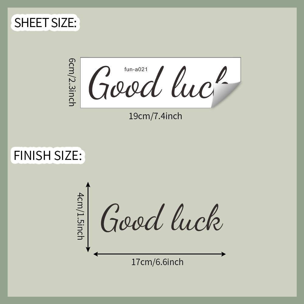 

Оптовая продажа наклеек с английским слоганом «Удачи» для украшения и декорации зеркала в ванной комнате