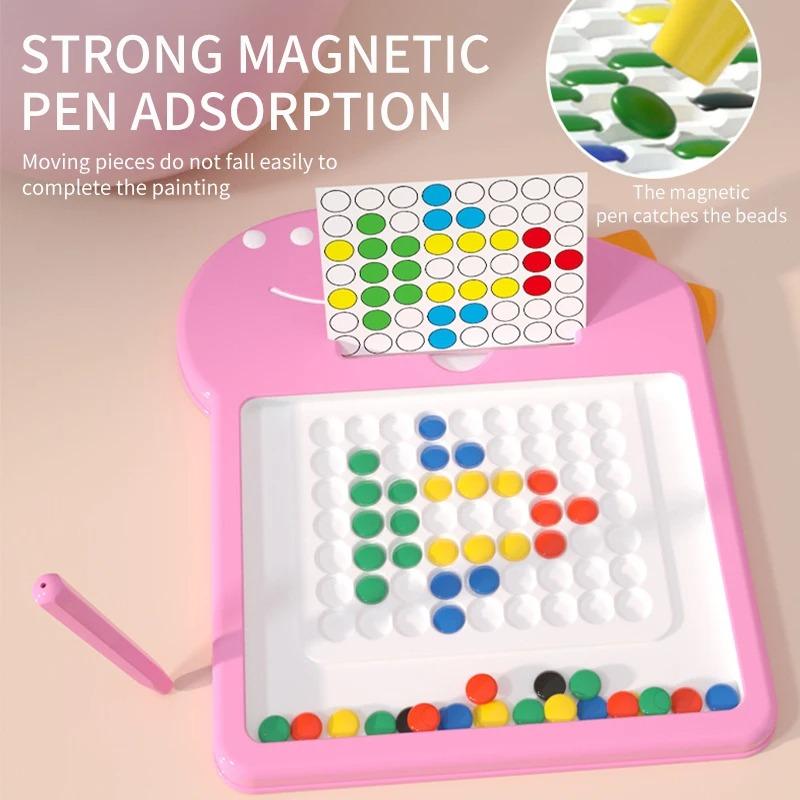 New Kids Magnetic Beads Doodle Board%^% with Puzzle Pen Drawing Toys__ for Children 3-8 yearsMontessori Game Education Gift