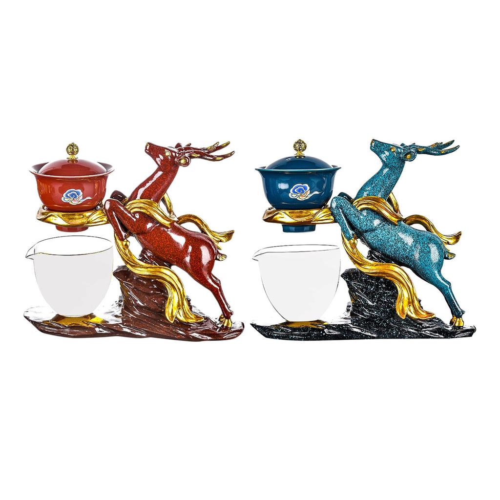 Utsökt Glas Tekanna med Sil Hällkanna Tekopp Ren Dekoration Prydnad