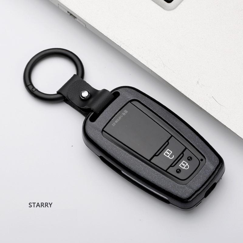 Carbon Fiber Alloy Remote Car Key Cover Case For Toyota CHR C-HR Prado Prius Camry Corolla RAV4 2018 2019 2020 Accessories