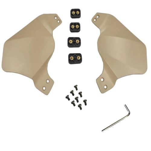 YChoolco Tactical Fast Helmet Side Ear Protection Ear Muff Rail Mount Airsoft Paintball Ear Protector Up Armor Side Cover Rail Kit (Dark Gray)