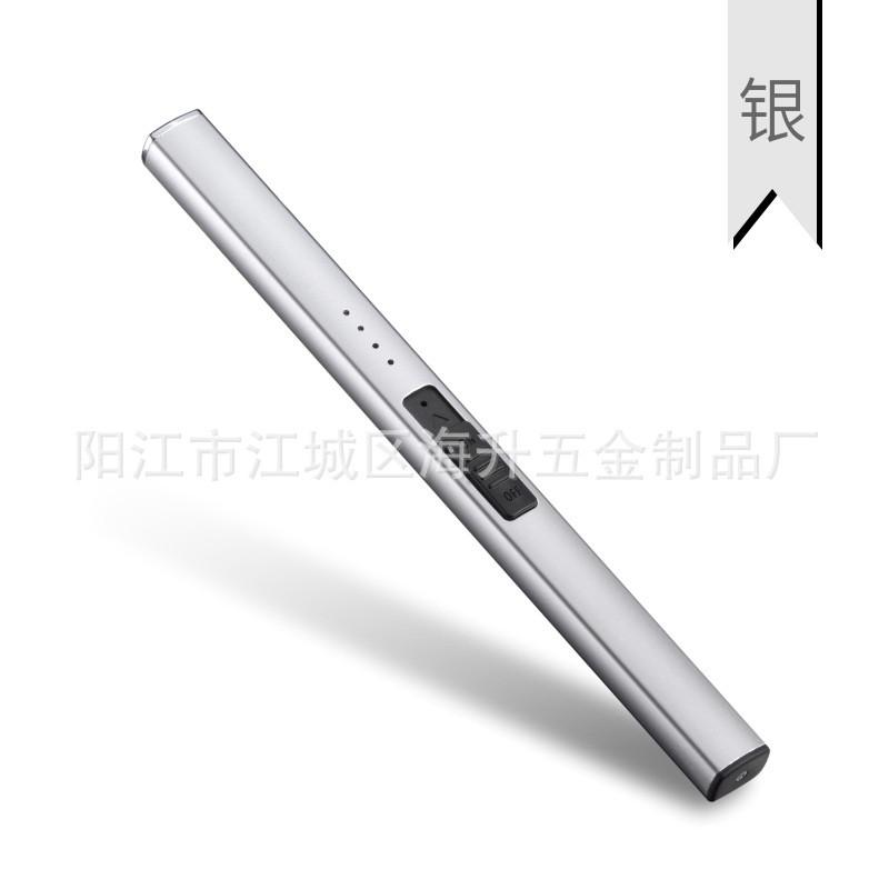 Long Handle Ignition Gun Stick Usb Arc Charging Windproof Rechargeable Metal Material Characters)