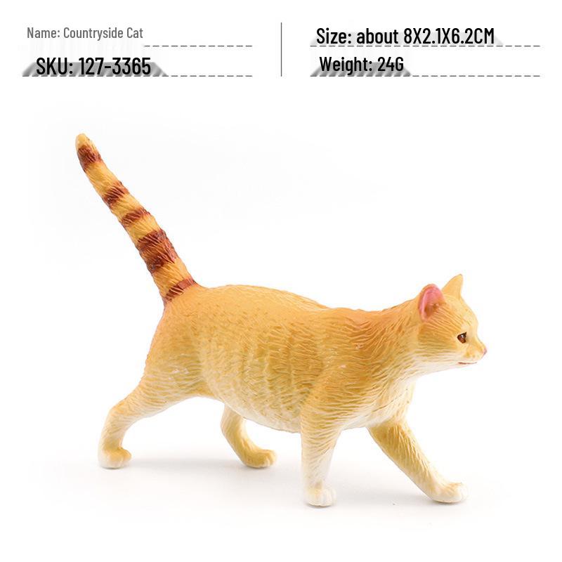 Cross-Border Mini Pet Cat Simulation Model: Orange, Fat, British Shorthair, Farm Cats Decoration Ornament