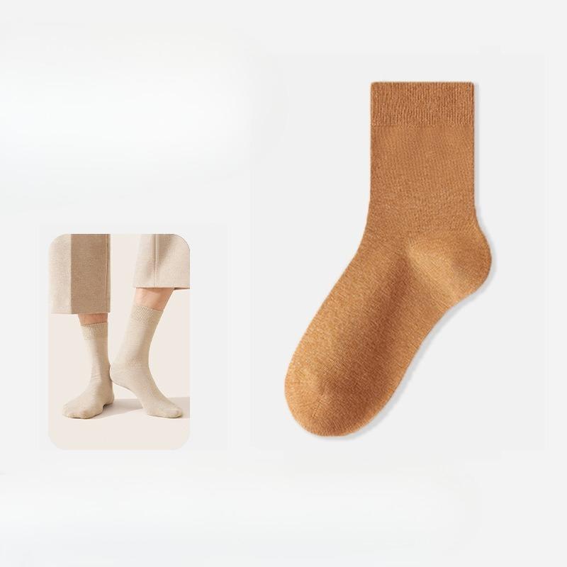 Men's Autumn Pure Cotton Anti-odor Boneless Sports Mid Calf Socks