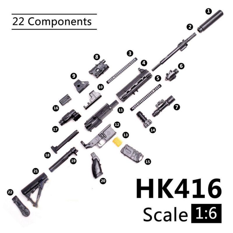 1:6 Scale Toy Mini Gun Model M134 MG42 AK47 98K Rifle Puzzles Building Bricks Assembly Weapon Scene Sandpan Game Toy