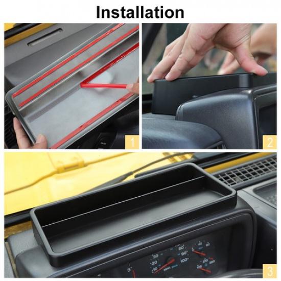 Front Console Dashboard Tray Storage Box Organizer for Jeep Wrangler TJ 1997-06