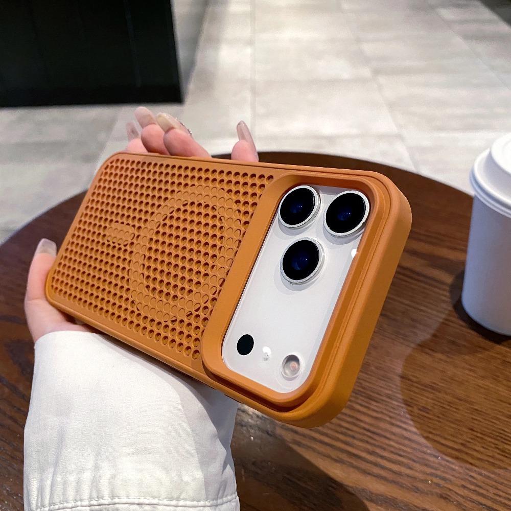Trendy Hollow Mesh Cooling For Magsafe Case For iPhone 17 Air 16 15 14 13 12 Plus Pro Max Magnetic Honeycomb Breathable Cover