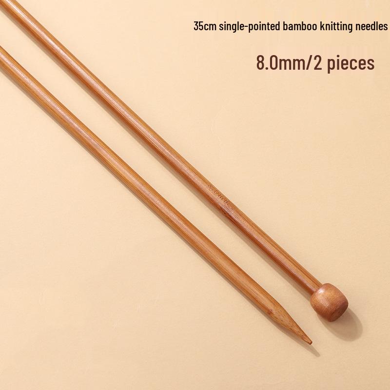 Karbonisierte Bambus Gerade Stricknadeln Set für Schals und Pullover Length 36cm (1 pair)